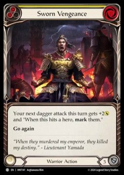 Sworn Vengeance (Yellow) (Rainbow Foil) - The Hunted (Common) [HNT-141]