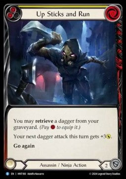 Up Sticks and Run (Yellow) (Rainbow Foil) - The Hunted (Rare) [HNT-180]