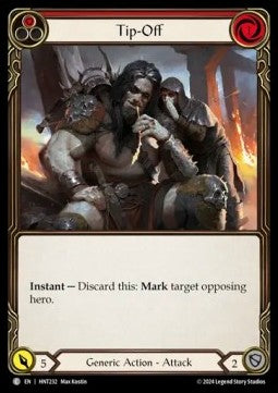 Tip-Off (Red) (Rainbow Foil) - The Hunted (Common) [HNT-232]