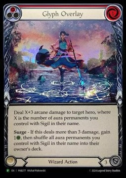 Glyph Overlay (Red) (Alternate Art Rainbow Foil) - FAB Promos (Promo) [FAB-277]