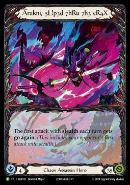 Arakni, Slipped Through The Cracks (Rainbow Foil) - Hero Promos (Promo) [HER-131]