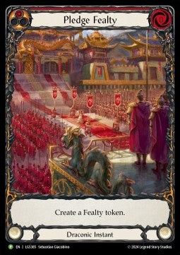 Pledge Fealty (Extended Art Rainbow Foil) - LGS Promos (Promo) [LGS-385]