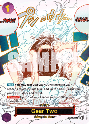 Gear Two (OP11-080) (V.2) - A Fist of Divine Speed (Alternate Art) [OP11-080]
