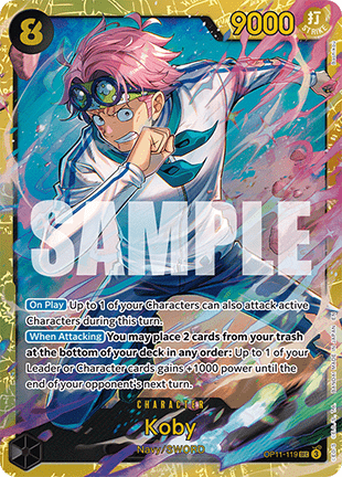 Koby (OP11-119) (V.1) - A Fist of Divine Speed (Secret Rare) [OP11-119]