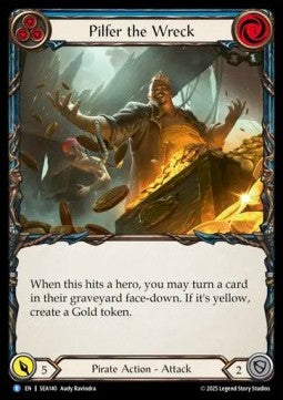 Pilfer the Wreck (Blue) (Rainbow Foil) - High Seas (Rare) [SEA-140]