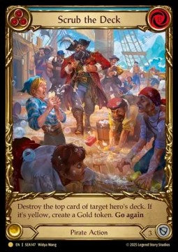 Scrub the Deck (Extended Art Cold Foil) - High Seas (Rare) [SEA-147]