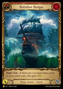 Battalion Barque (Red) (Cold Foil) - High Seas (Common) [SEA-152]