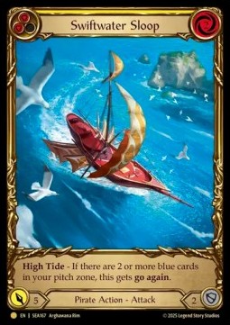 Swiftwater Sloop (Yellow) (Cold Foil) - High Seas (Common) [SEA-167]