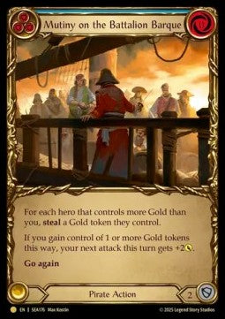 Mutiny on the Battalion Barque (Cold Foil) - High Seas (Common) [SEA-176]