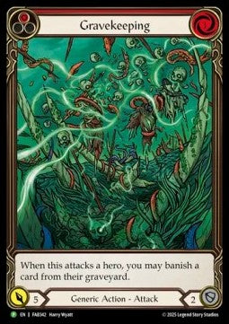 Gravekeeping (Red) (Rainbow Foil) - FAB Promos (Promo) [FAB-342]