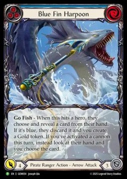 Blue Fin Harpoon (Extended Art Rainbow Foil) - GEM Pack Promos (Promo) [GEM-054]