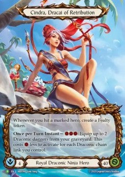Cindra, Dracai of Retribution (Alternate Art Rainbow Foil) - Hero Promos (Promo) [HER-144]