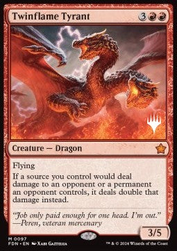 Twinflame Tyrant (V.2) - Magic: The Gathering Foundations: Promos (Mythic) [PFDN-97]