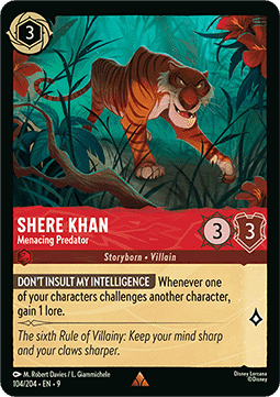 Shere Khan - Menacing Predator - Fabled (Rare) [9FAB-104]