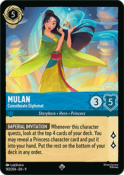 Mulan - Considerate Diplomat (V.1) - Fabled (Super Rare) [9FAB-142]