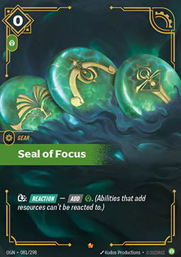 Seal of Focus - Origins (Epic) [OGN-081]