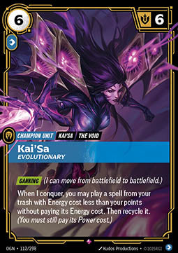 Kai'Sa, Evolutionary (V.1 - Rare) - Origins (Rare) [OGN-112]