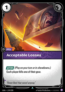Acceptable Losses - Origins (Uncommon) [OGN-179]