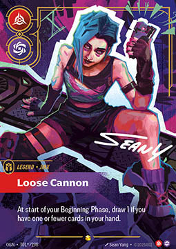 Jinx, Loose Cannon (V.3 - Signed Showcase) - Origins (Signed Showcase) [OGN-301*]