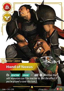 Darius, Hand of Noxus (V.3 - Signed Showcase) - Origins (Signed Showcase) [OGN-302*]