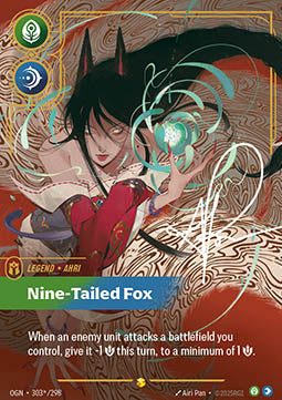 Ahri, Nine-Tailed Fox (V.3 - Signed Showcase) - Origins (Signed Showcase) [OGN-303*]