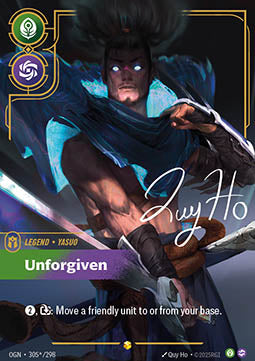 Yasuo, Unforgiven (V.3 - Signed Showcase) - Origins (Signed Showcase) [OGN-305*]
