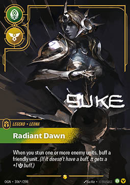 Leona, Radiant Dawn (V.3 - Signed Showcase) - Origins (Signed Showcase) [OGN-306*]