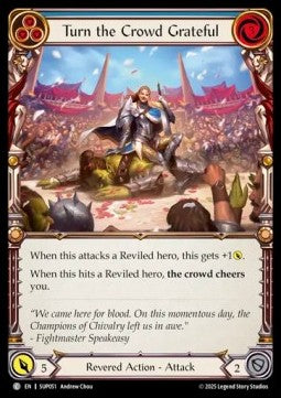 Turn the Crowd Grateful (Blue) (Rainbow Foil) - Super Slam (Common) [SUP-051]