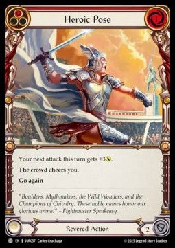 Heroic Pose (Red) (Rainbow Foil) - Super Slam (Common) [SUP-057]