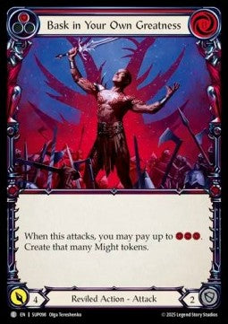 Bask in Your Own Greatness (Red) (Rainbow Foil) - Super Slam (Common) [SUP-098]