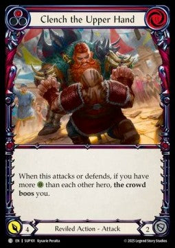 Clench the Upper Hand (Red) (Rainbow Foil) - Super Slam (Common) [SUP-101]