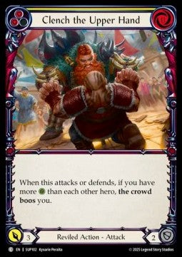 Clench the Upper Hand (Yellow) (Rainbow Foil) - Super Slam (Common) [SUP-102]