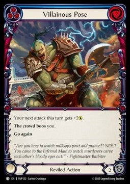 Villainous Pose (Blue) (Rainbow Foil) - Super Slam (Common) [SUP-122]