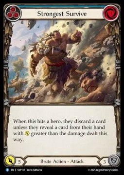 Strongest Survive (Blue) (Rainbow Foil) - Super Slam (Rare) [SUP-137]