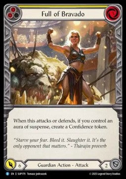 Full of Bravado (Yellow) (Rainbow Foil) - Super Slam (Super Rare) [SUP-179]