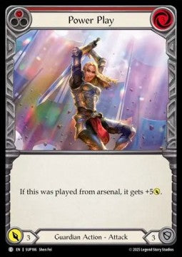 Power Play (Red) (Rainbow Foil) - Super Slam (Common) [SUP-186]