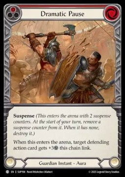 Dramatic Pause (Red) (Rainbow Foil) - Super Slam (Common) [SUP-198]
