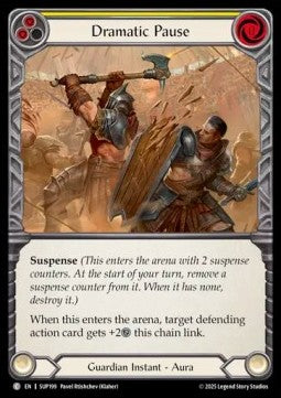 Dramatic Pause (Yellow) (Rainbow Foil) - Super Slam (Common) [SUP-199]