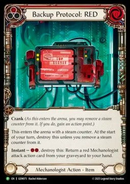 Backup Protocol: RED (Cold Foil) - GEM Pack Promos (Promo) [GEM-073]