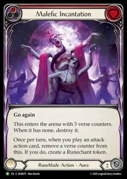 Malefic Incantation (Red) (Cold Foil) - GEM Pack Promos (Promo) [GEM-075]