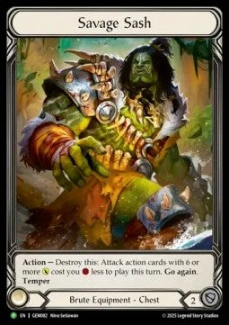 Savage Sash (Extended Art Rainbow Foil) - GEM Pack Promos (Promo) [GEM-082]