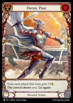 Heroic Pose (Red) (Extended Art Regular) - GEM Pack Promos (Promo) [GEM-091]