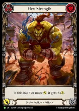 Flex Strength (Blue) (Extended Art Regular) - GEM Pack Promos (Promo) [GEM-099]