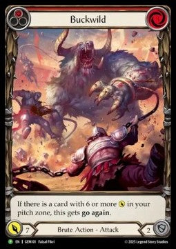 Buckwild (Red) (Extended Art Rainbow Foil) - GEM Pack Promos (Promo) [GEM-101]