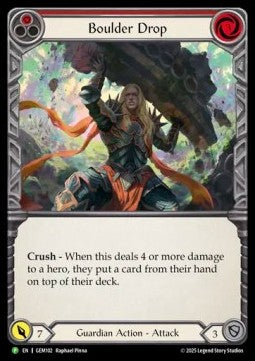 Boulder Drop (Red) (Rainbow Foil) - GEM Pack Promos (Promo) [GEM-102]