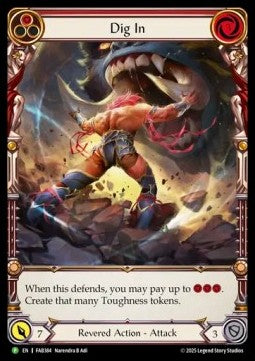 Dig In (Red) (Extended Art Rainbow Foil) - FAB Promos (Promo) [FAB-384]