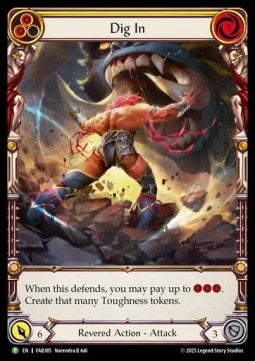 Dig In (Yellow) (Extended Art Rainbow Foil) - FAB Promos (Promo) [FAB-385]