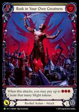 Bask in Your Own Greatness (Yellow) (Extended Art Rainbow Foil) - FAB Promos (Promo) [FAB-388]