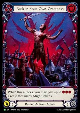Bask in Your Own Greatness (Blue) (Extended Art Rainbow Foil) - FAB Promos (Promo) [FAB-389]