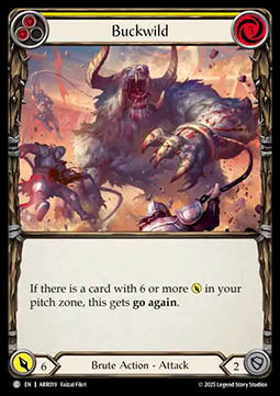 Buckwild (Yellow) (Regular) - Armory Deck: Rhinar (Common) [ARR-019]